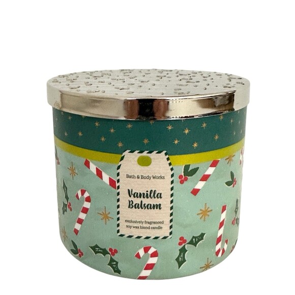 Bath & Body Works Vanilla Balsam Large 3-Wick Candle 14.5 Oz NEW - Picture 1 of 6